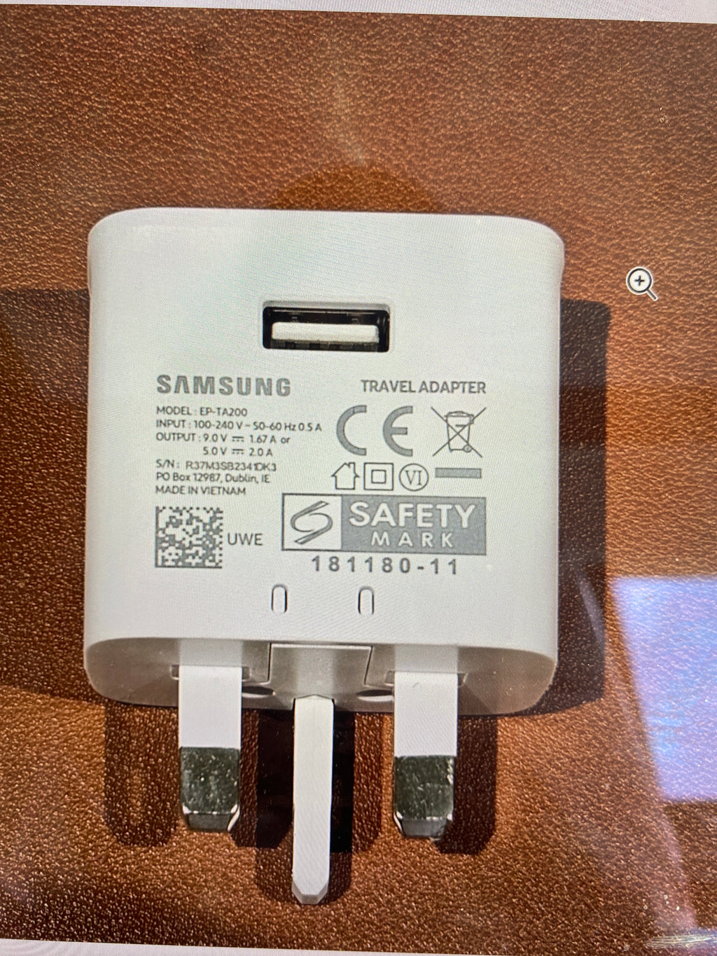 UAE UK plug Samsung