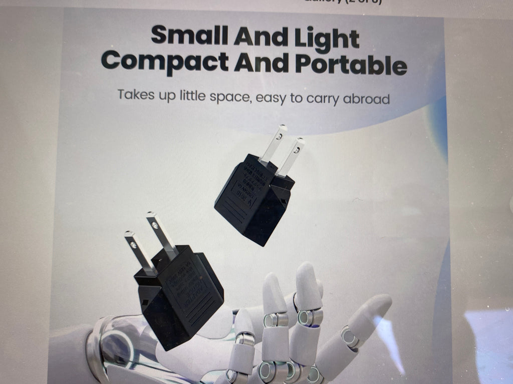 2pcs US to EU travel plug adapter power converter for European sockets