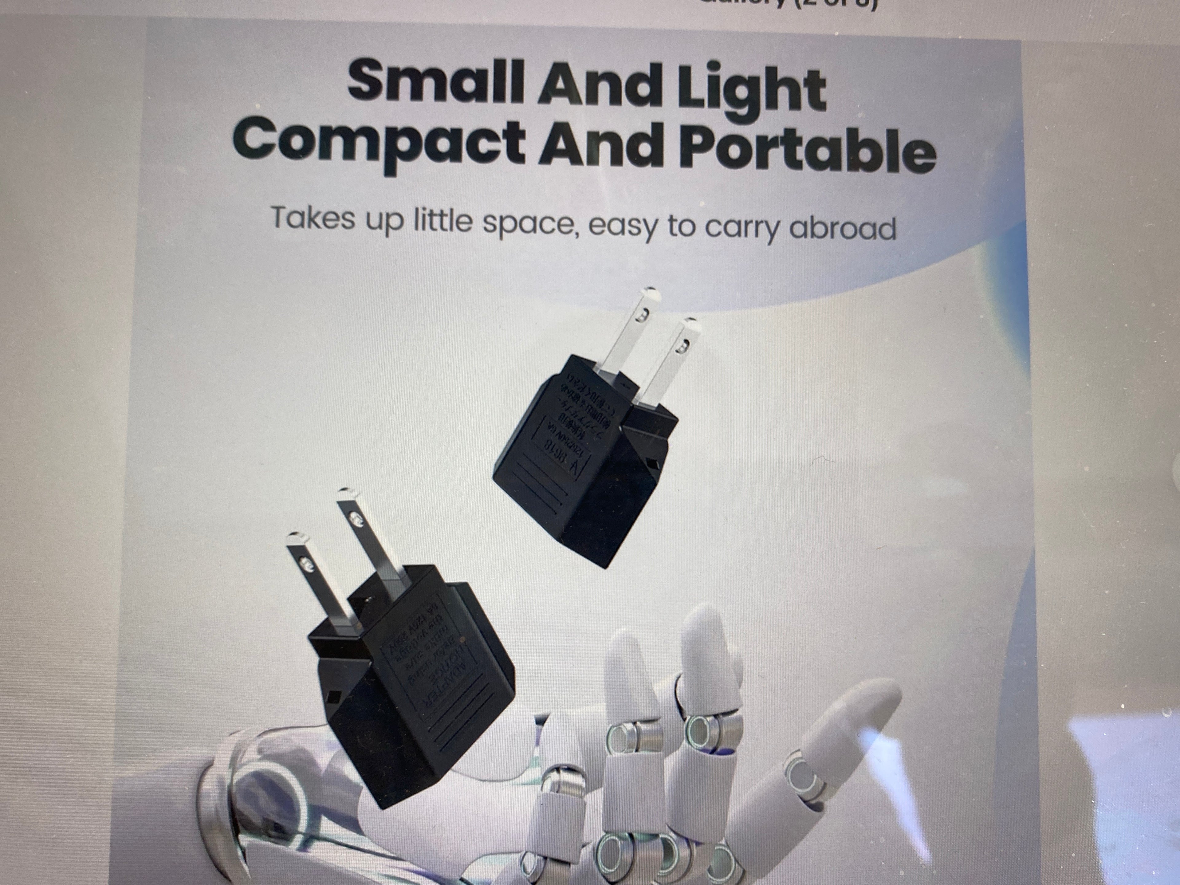 2pcs US to EU travel plug adapter power converter for European sockets